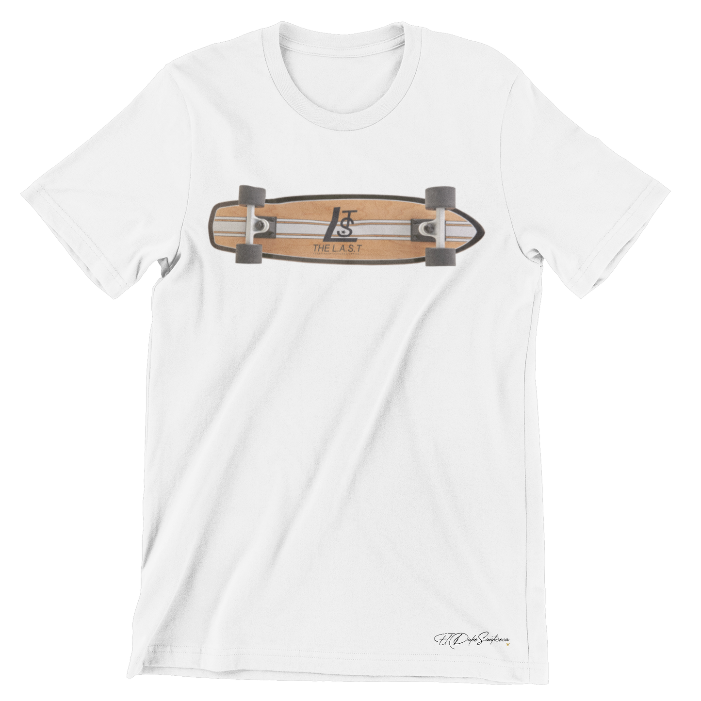 Skate Brands t-shirt with Long Board skateboard design