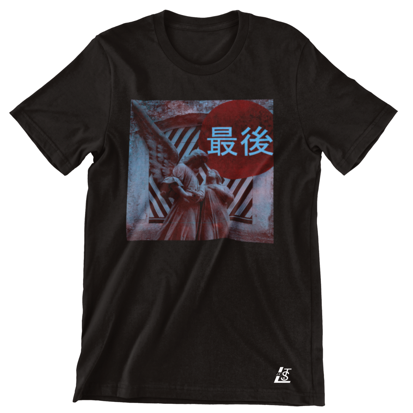 Abstract Design T-Shirt Black Japanese Street Art Design
