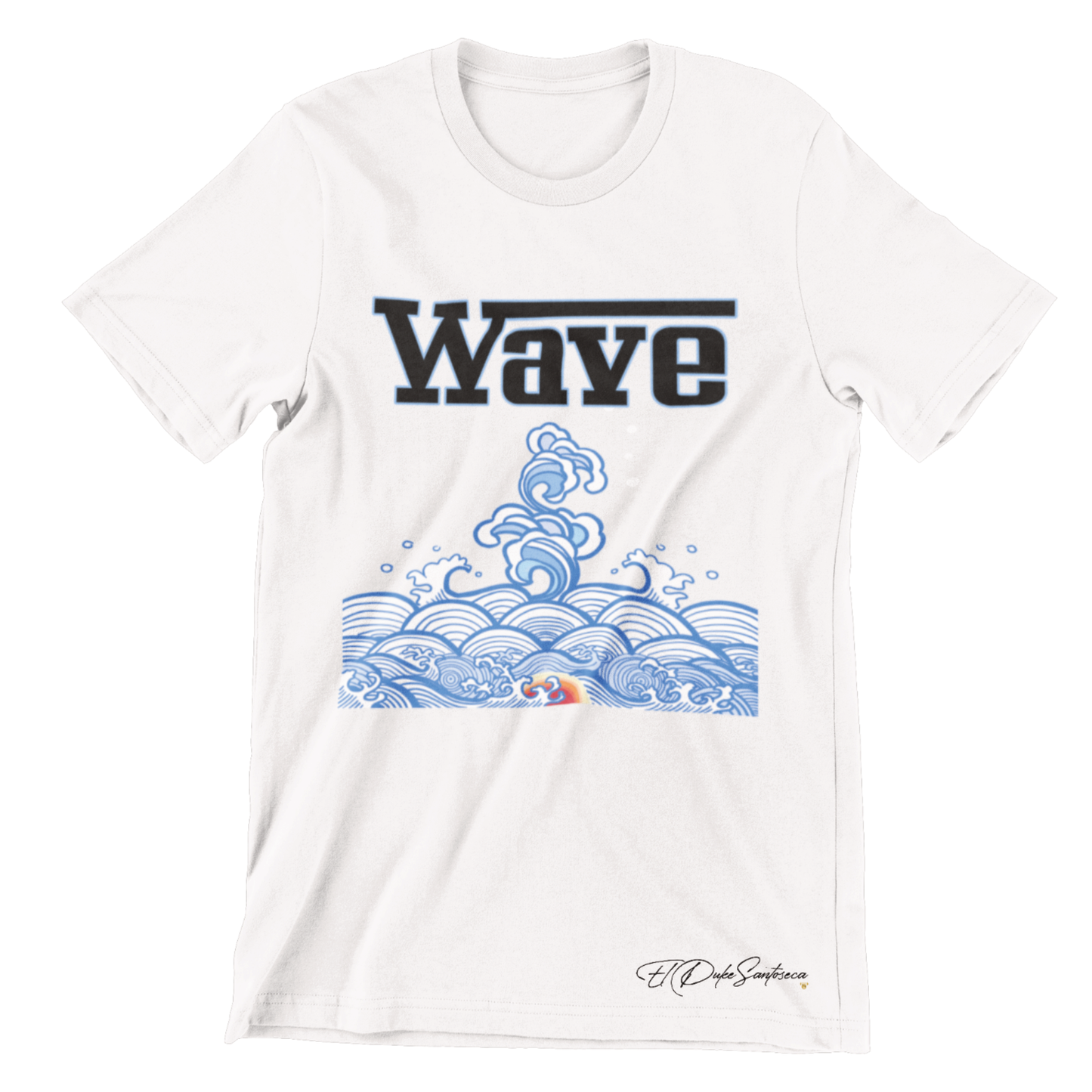 Surf Brands White t-shirt with wave design