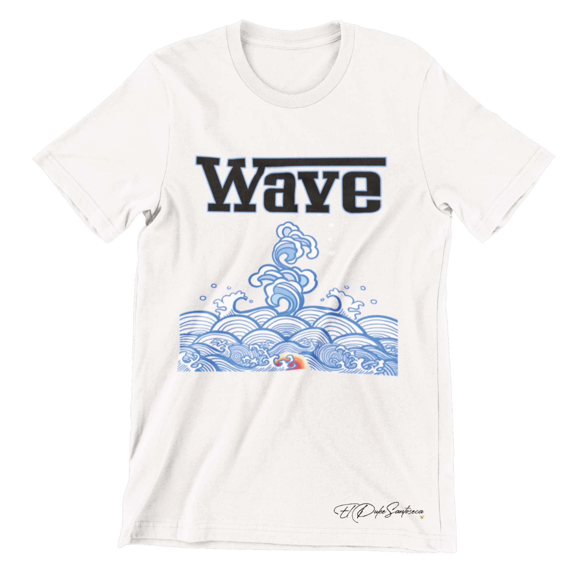 Surf Brands White t-shirt with wave design 